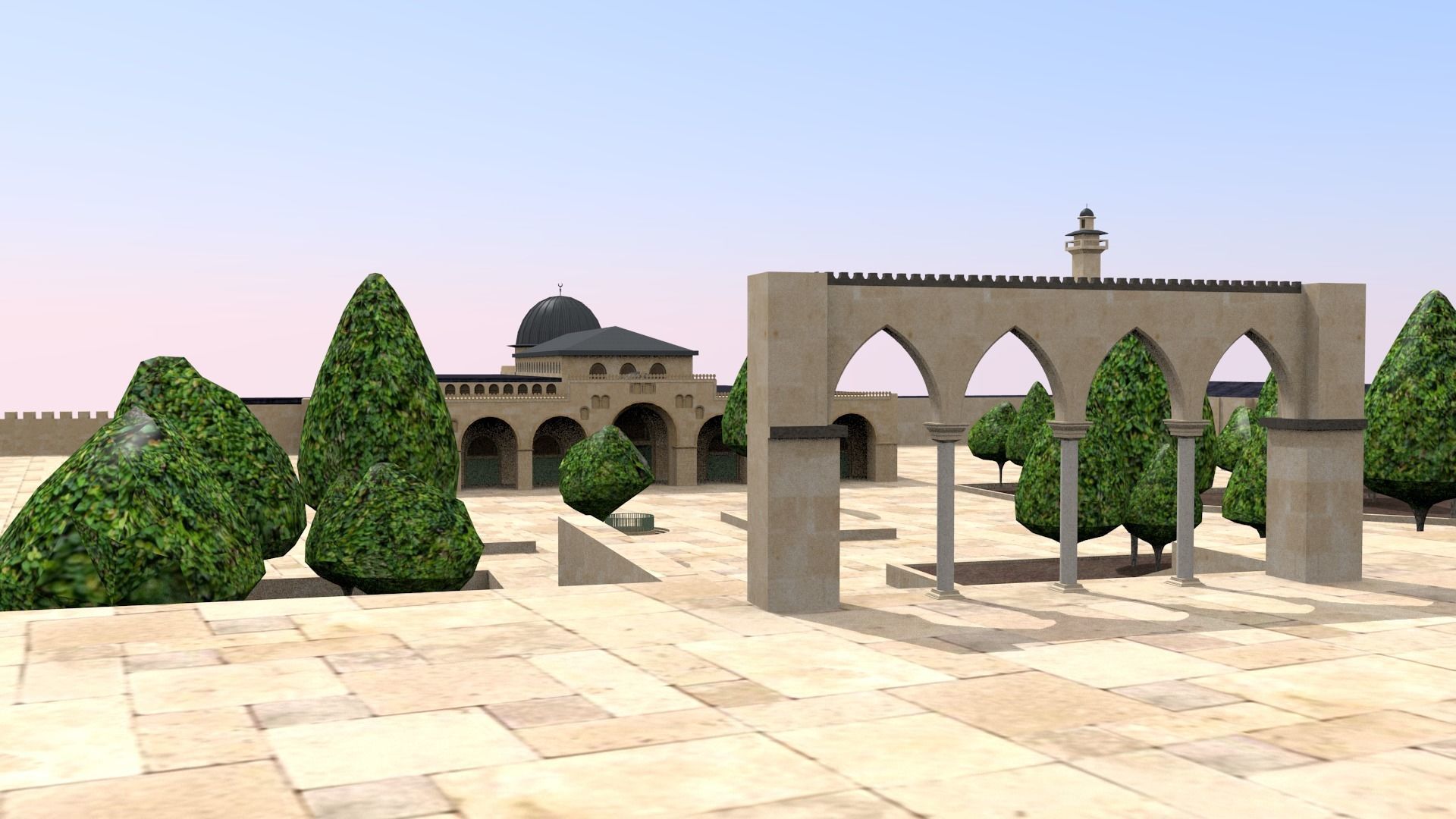 Al-Aqsa Mosque  3D model_3