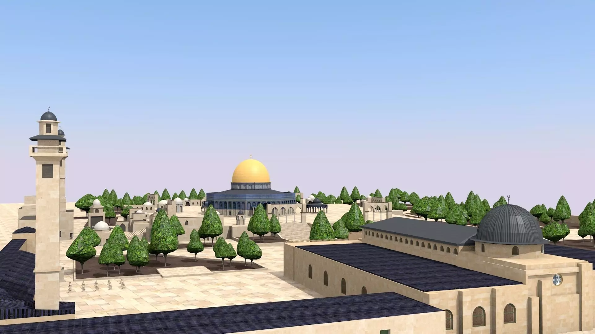 Al-Aqsa Mosque  3D model_0