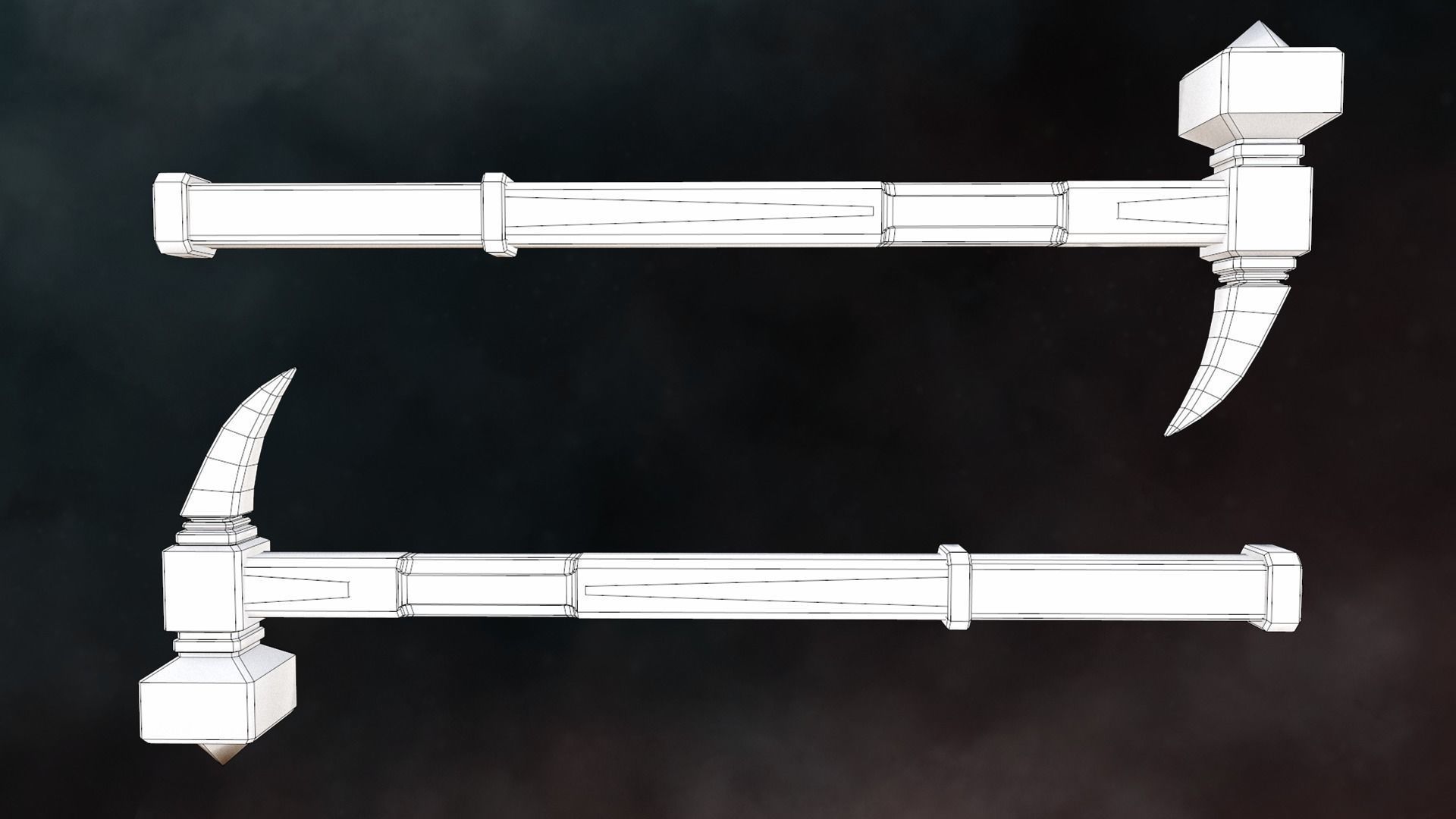 Hammer Low-poly 3D model_1