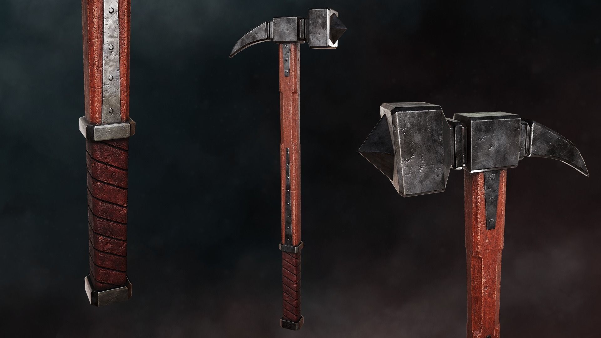 Hammer Low-poly 3D model_0