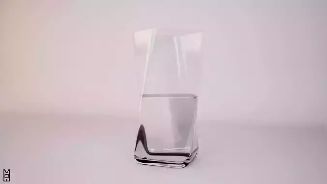 Vase including water high-poly
