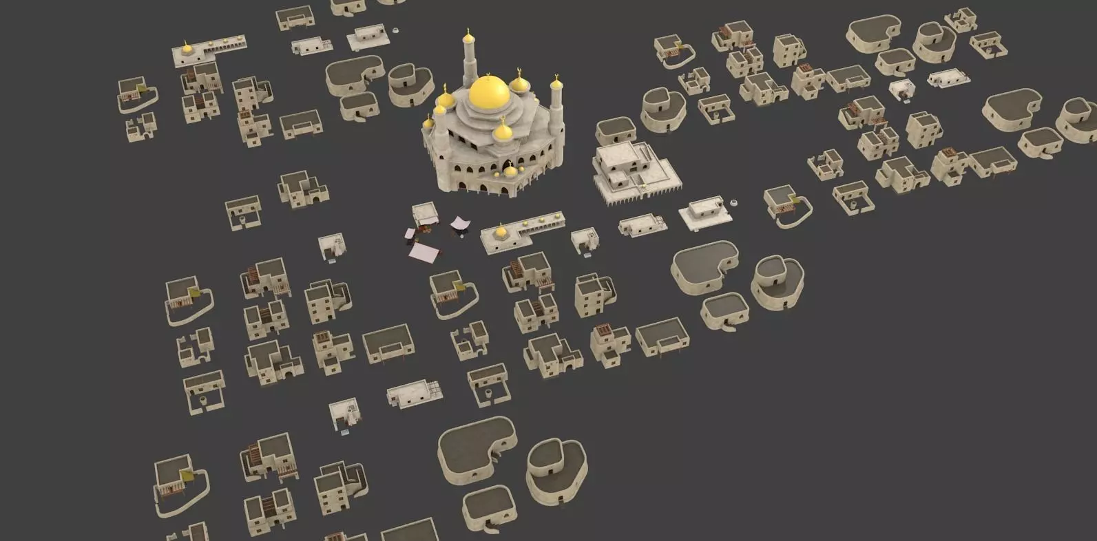 19 arabian house and building 3D model_3