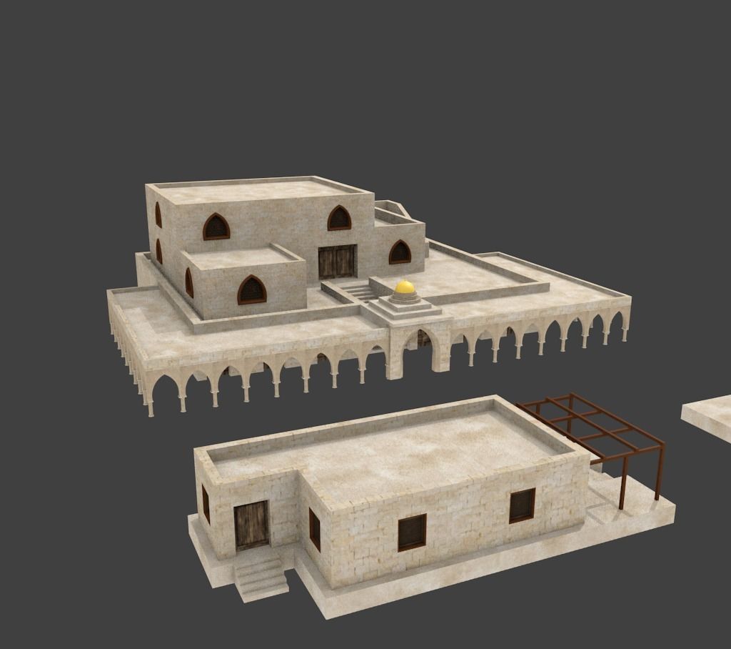 19 arabian house and building 3D model_10