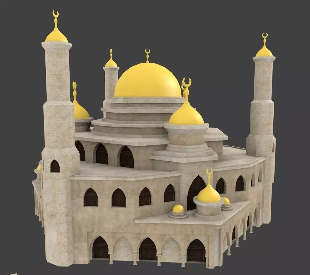 19 arabian house and building 3D model_0