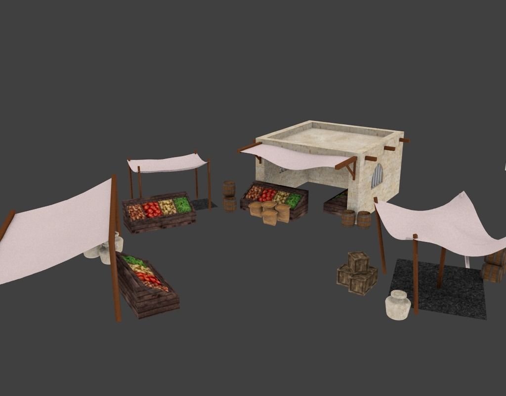 19 arabian house and building 3D model_6