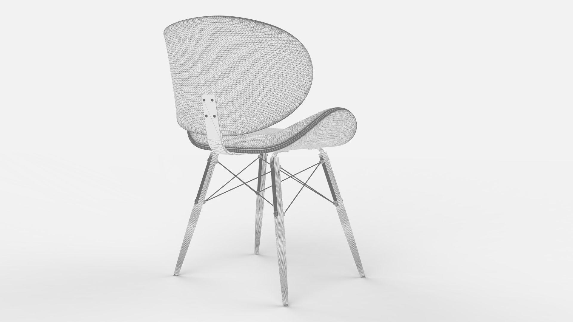 Mid Century Modern Desk and Chair Combo 3D model_6