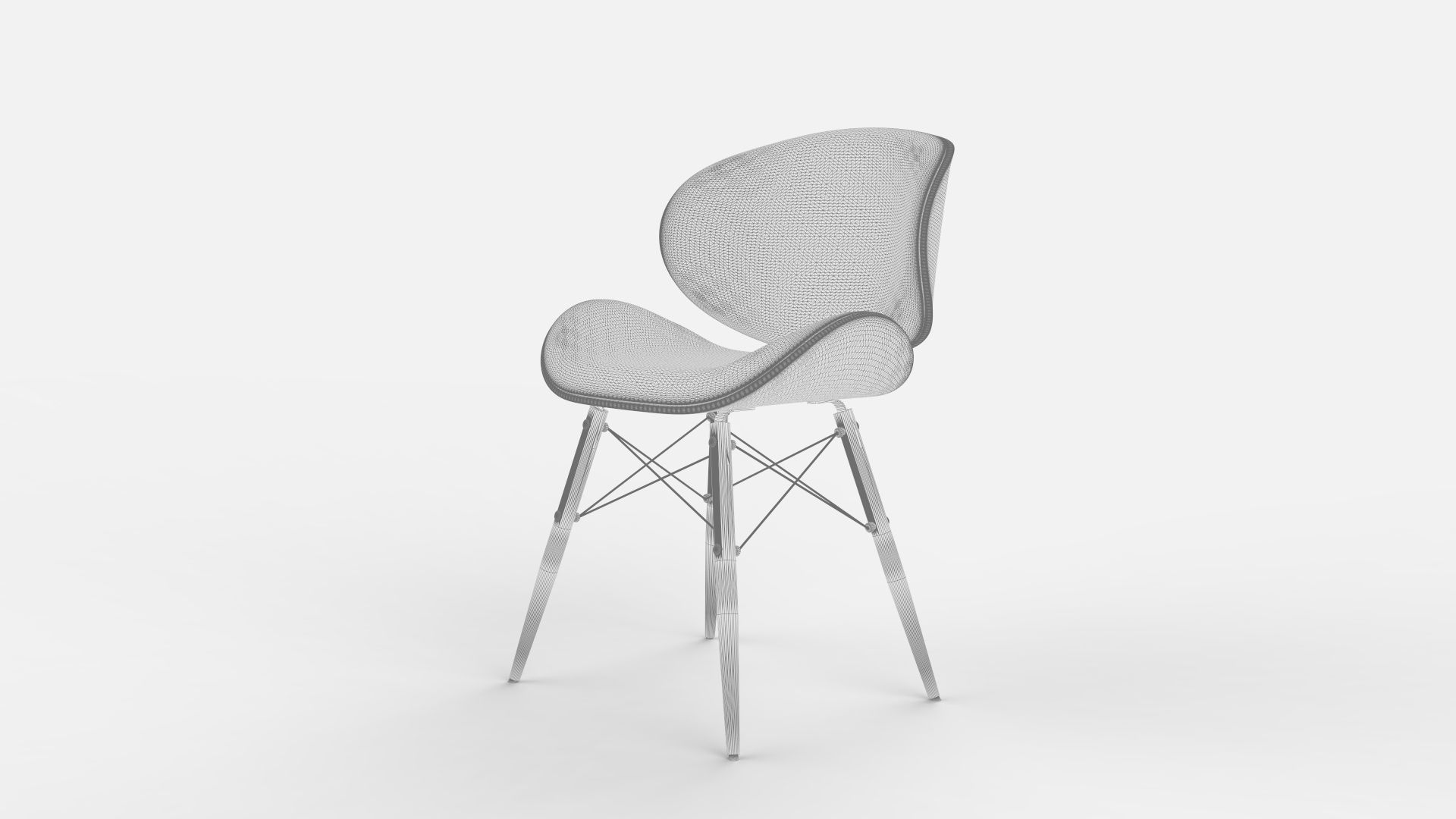 Mid Century Modern Desk and Chair Combo 3D model_3