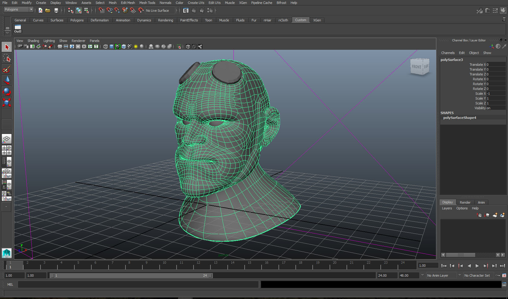 hellboy head 3D print model_4