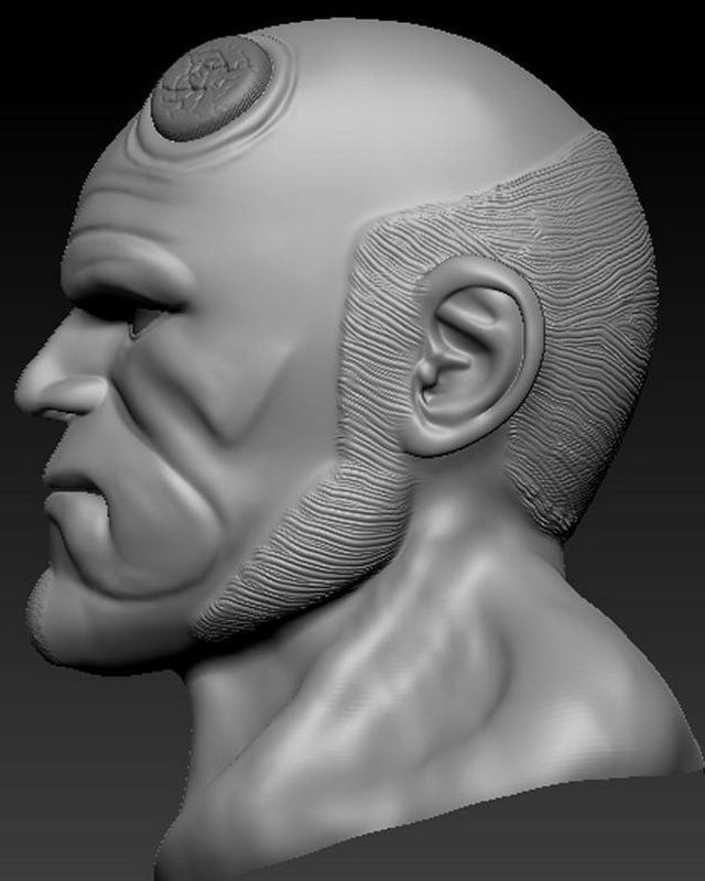 hellboy head 3D print model_1