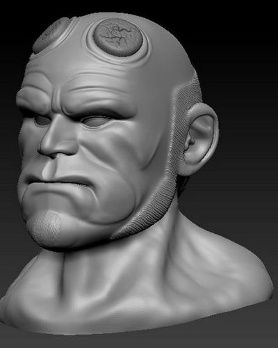 hellboy head 3D print model