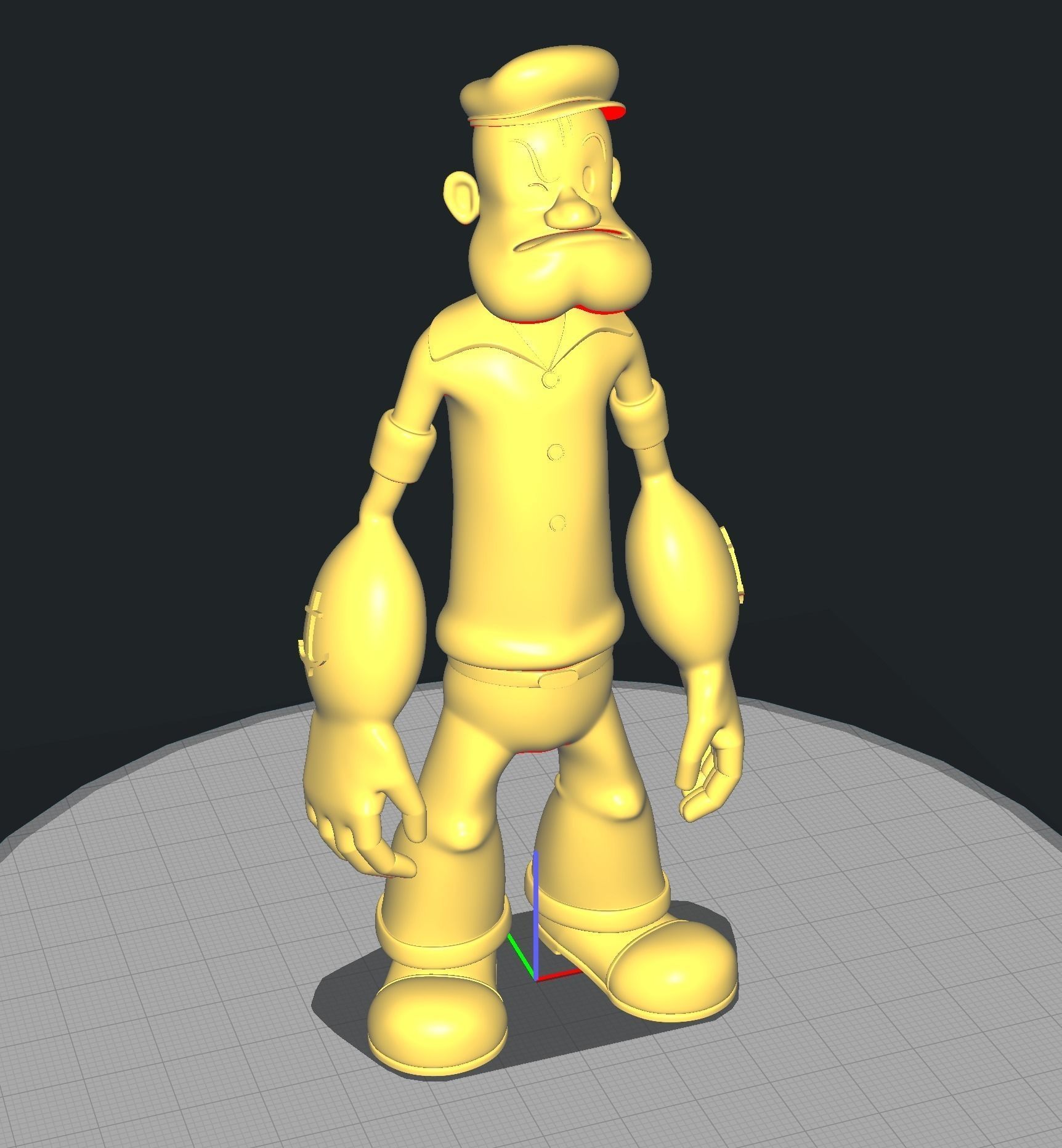 Popeye The Sailor Free 3D print model