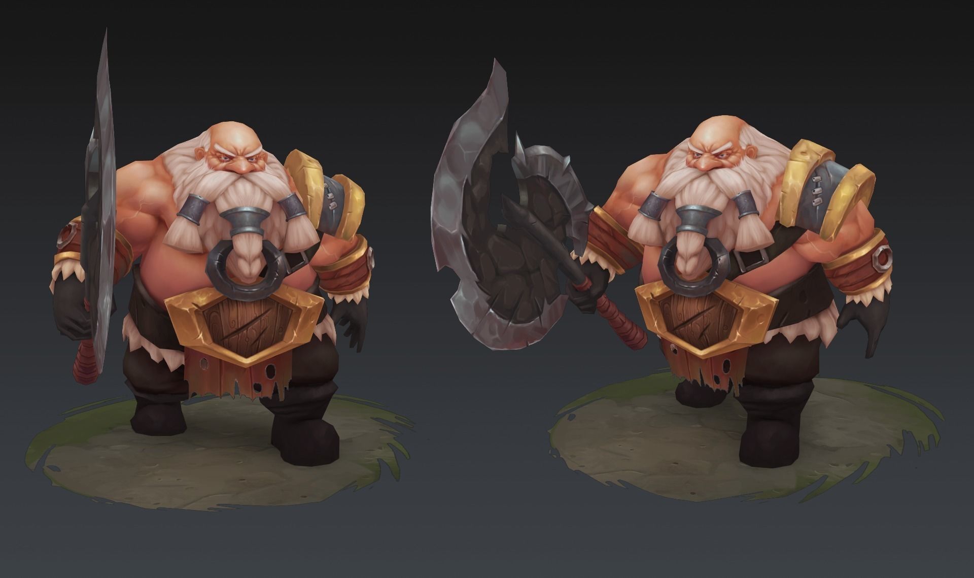3D Hand-Paint Character Dwarf for games Low-poly 3D model_2