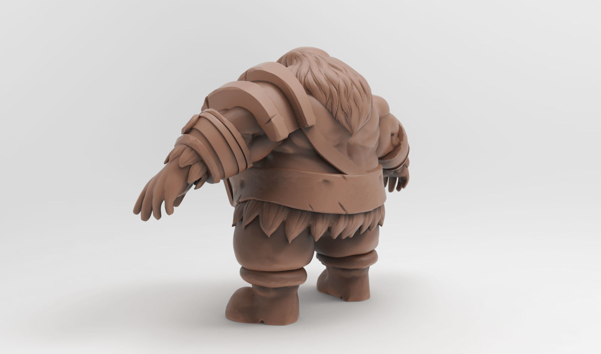 3D Hand-Paint Character Dwarf for games Low-poly 3D model_5