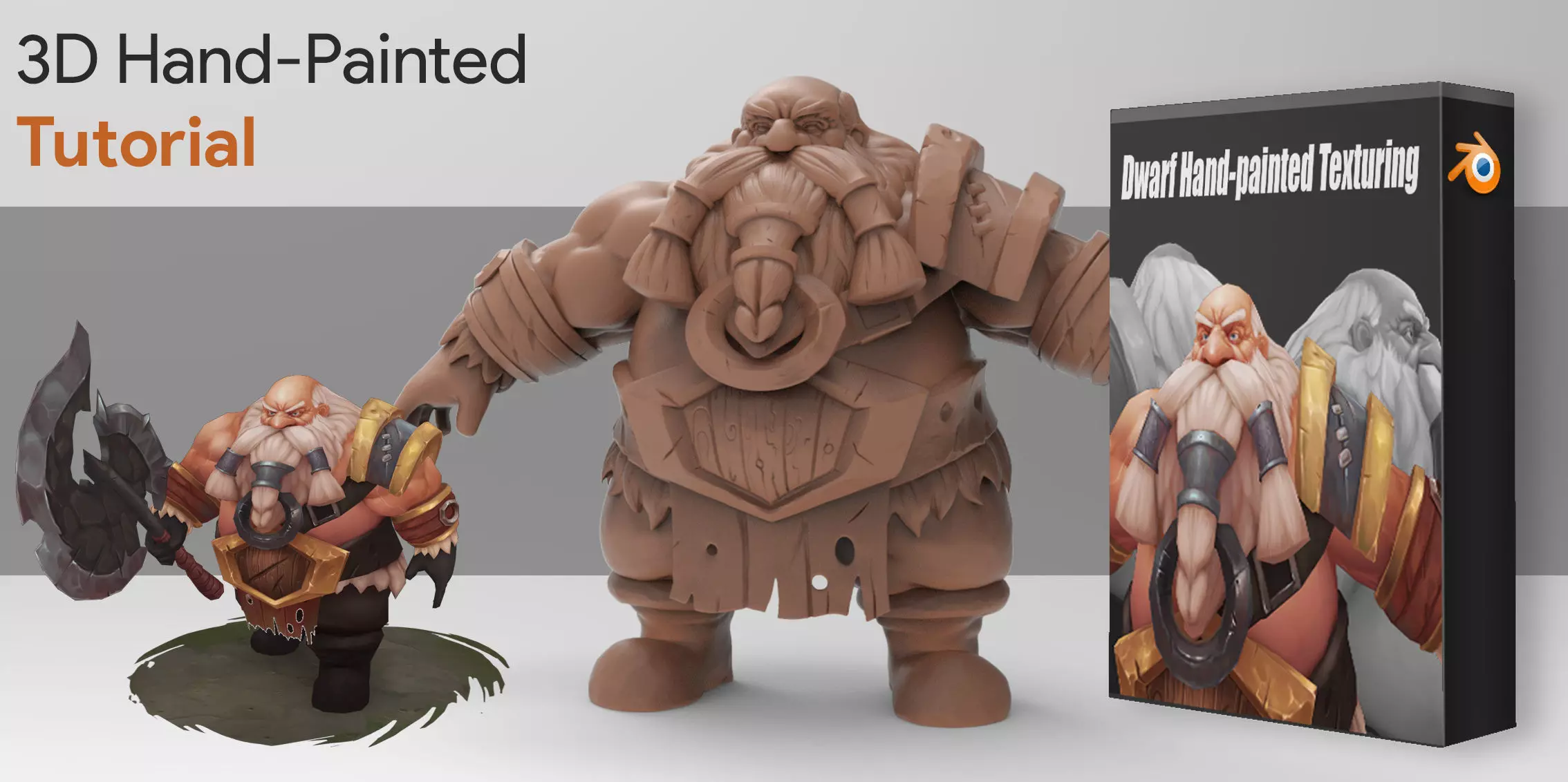 3D Hand-Paint Character Dwarf for games Low-poly 3D model_0