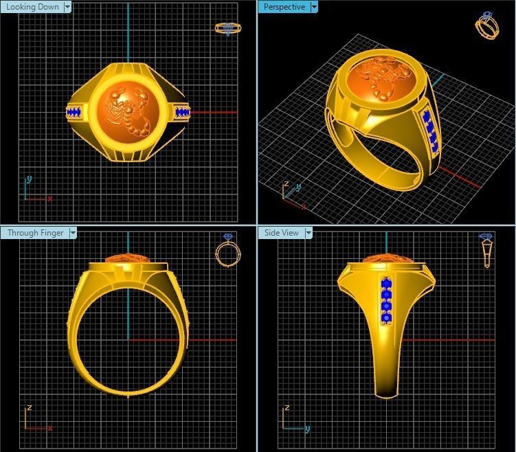 Ring T00404 3D print model_2