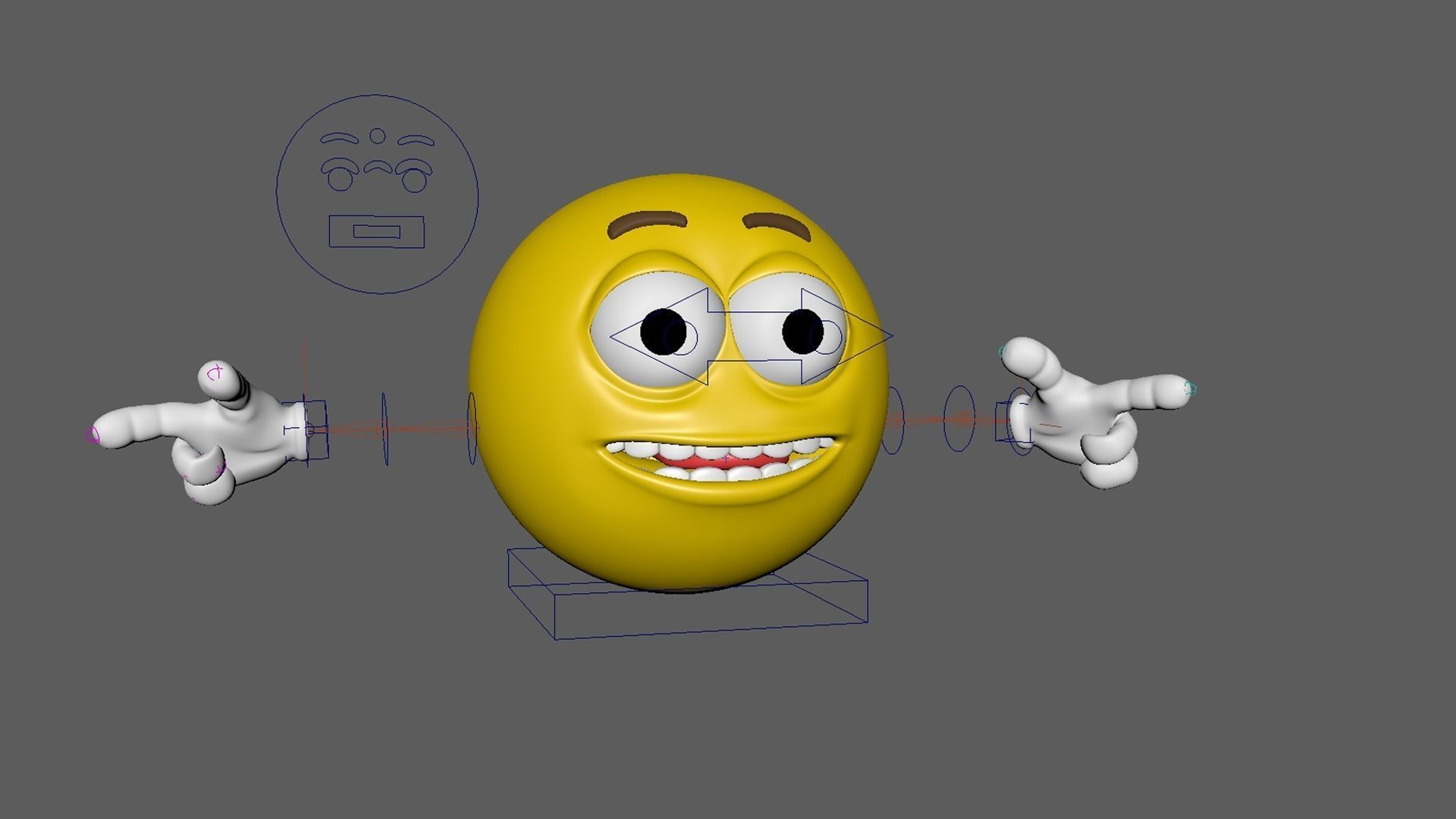 Emoji Rigged Character Low-poly 3D model_6