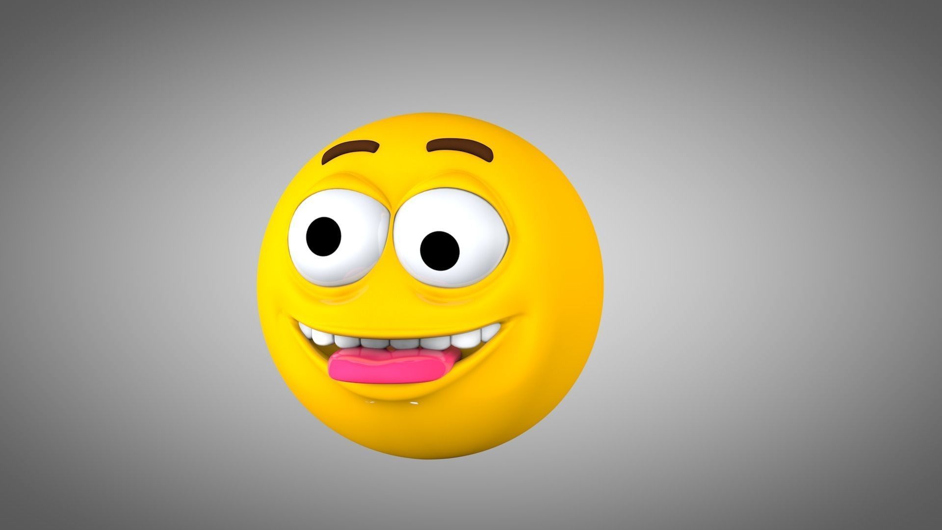 Emoji Rigged Character Low-poly 3D model_4