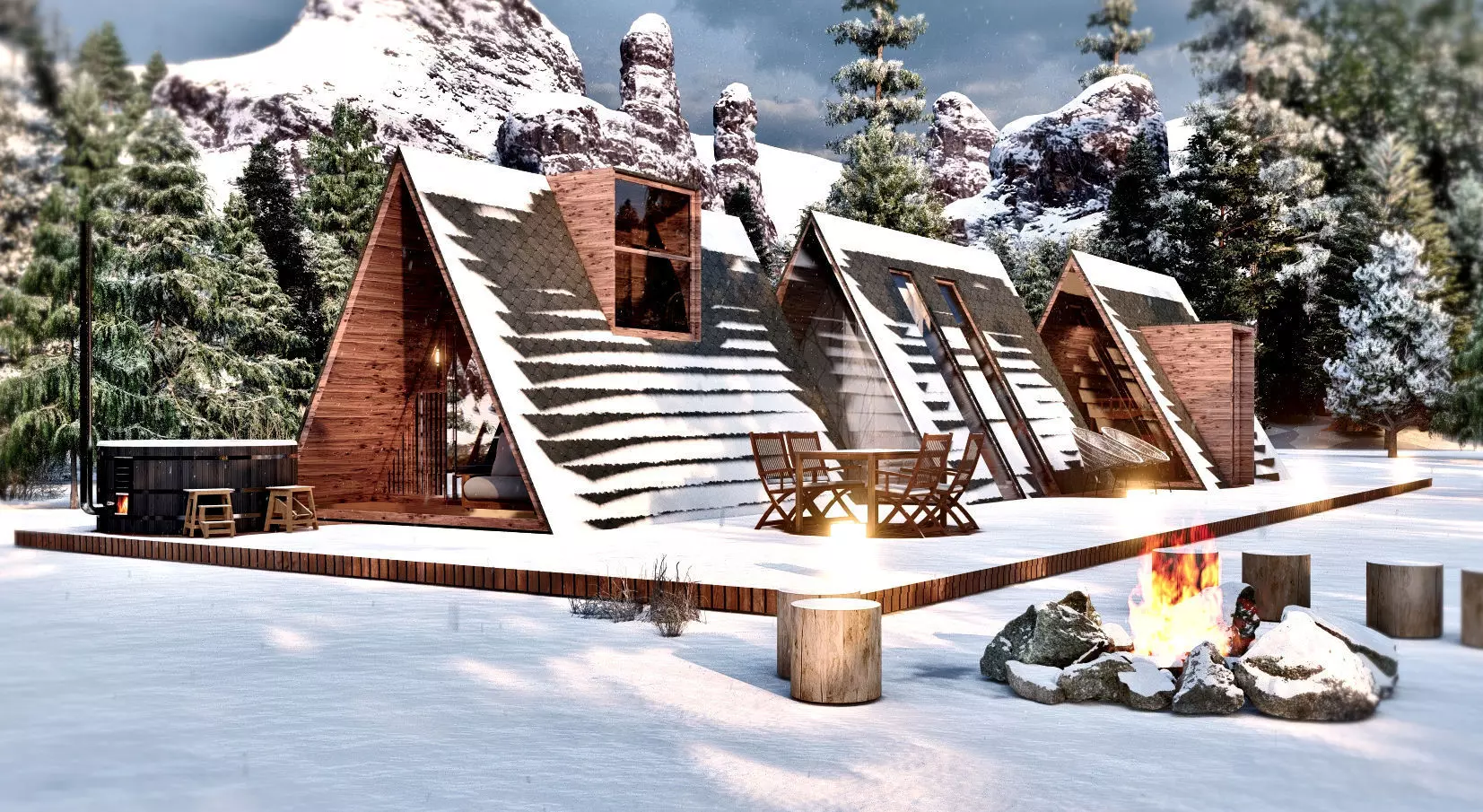 glamping forest mod by damijan koprivc Low-poly 3D model