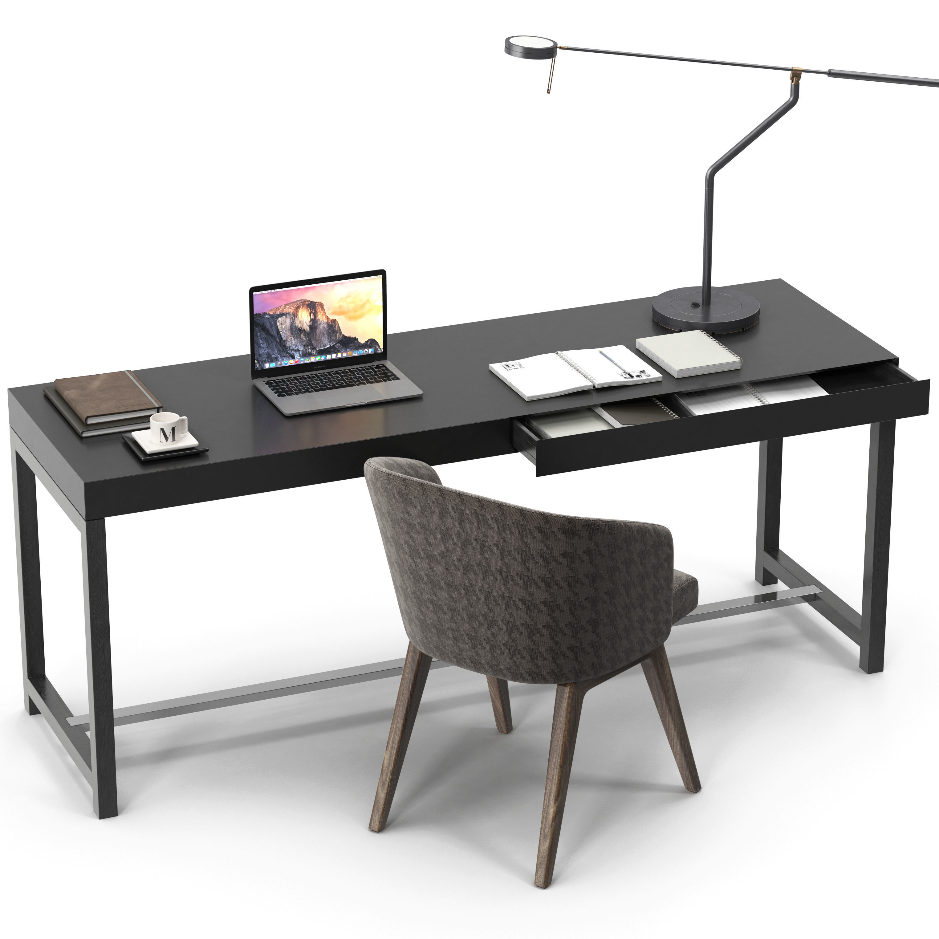 Minotti Fulton Desk Creed Chair Set 3d Cgtrader Minotti Fulton Desk Creed Chair Set 3d Model Max Obj 4