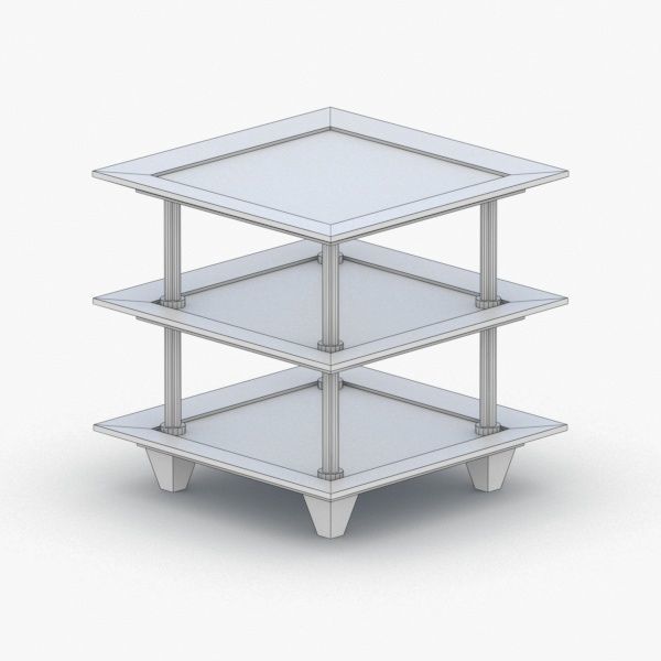 0374 - Coffee Table Low-poly 3D model_2