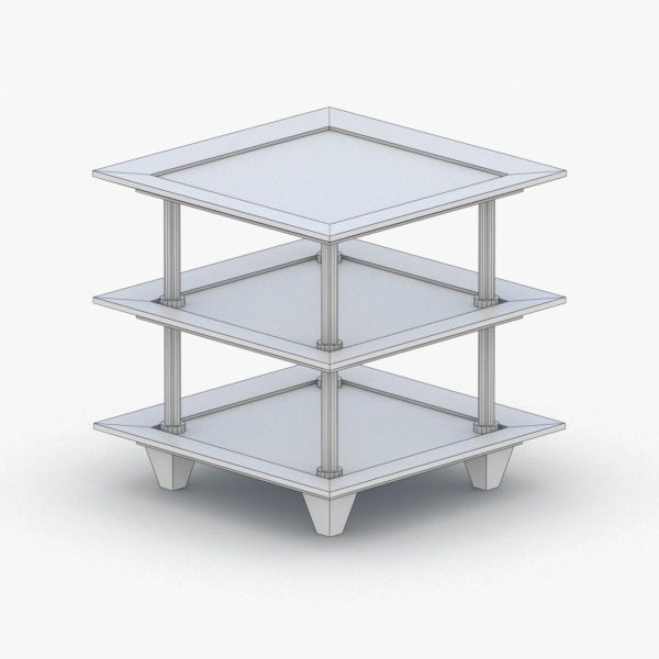 0374 - Coffee Table Low-poly 3D model_4