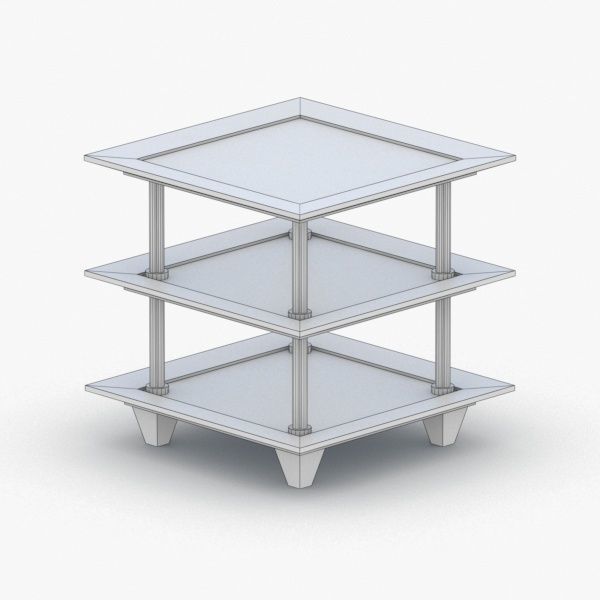 0374 - Coffee Table Low-poly 3D model_3