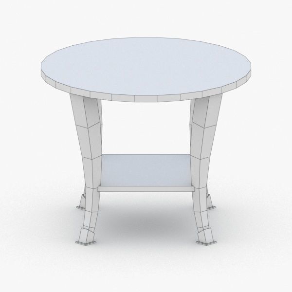 0376 - Coffee Table Low-poly 3D model_1