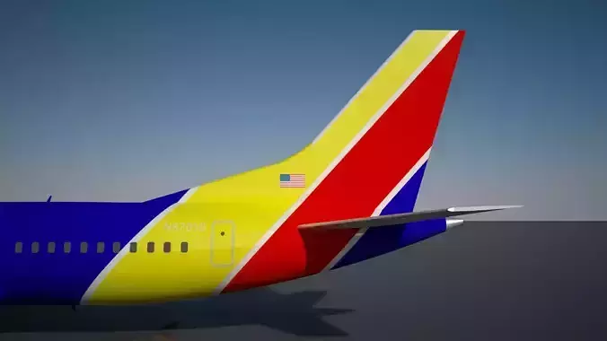 Southwest 737 MAX - 9 3D model