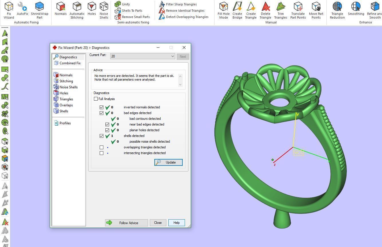 Vintage Rings Gold Diamond Ring 3D print model_8