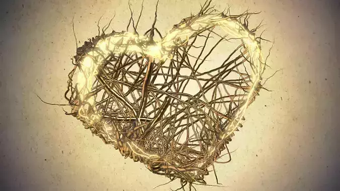 Valentine Heart Growth Animated 3d Sequence 3D model