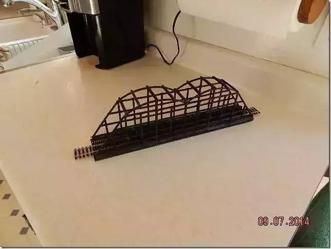 HO Train Bridge with Upper Supports 15 inch 3D print model
