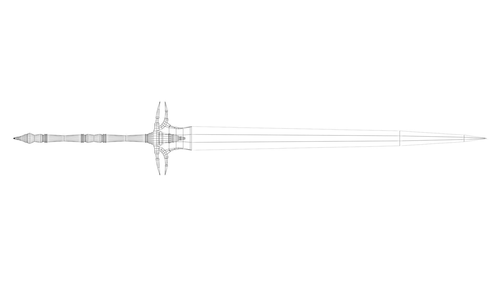 Fantasy Greatsword 3D model_3