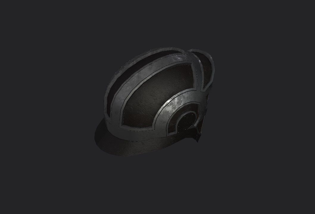 Helmet spartan Low-poly 3D model_8