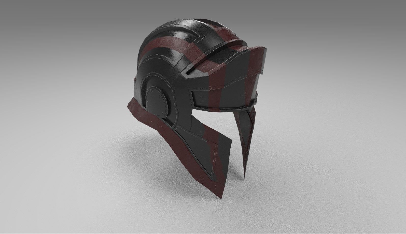Helmet spartan Low-poly 3D model_3