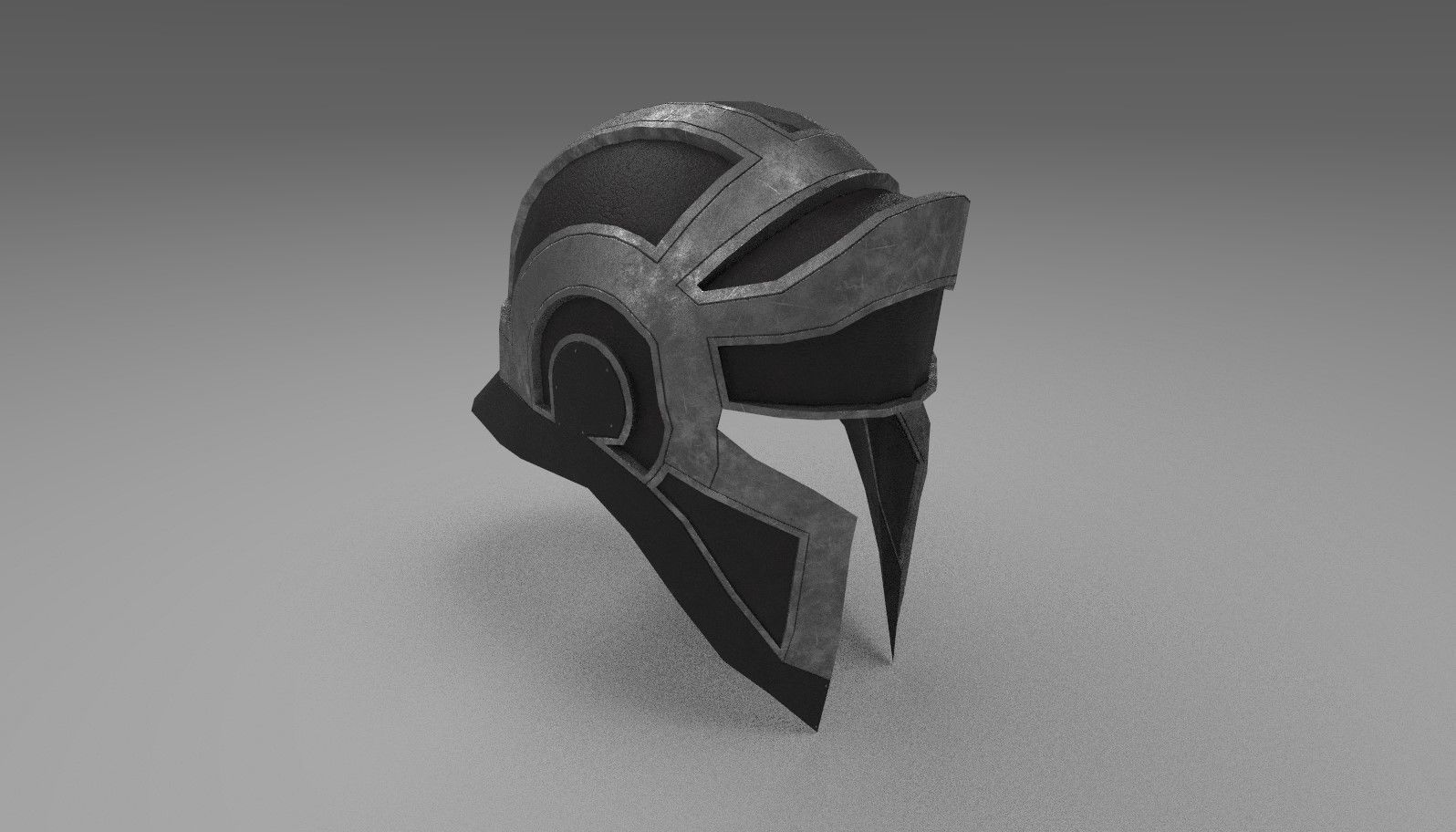 Helmet spartan Low-poly 3D model_5