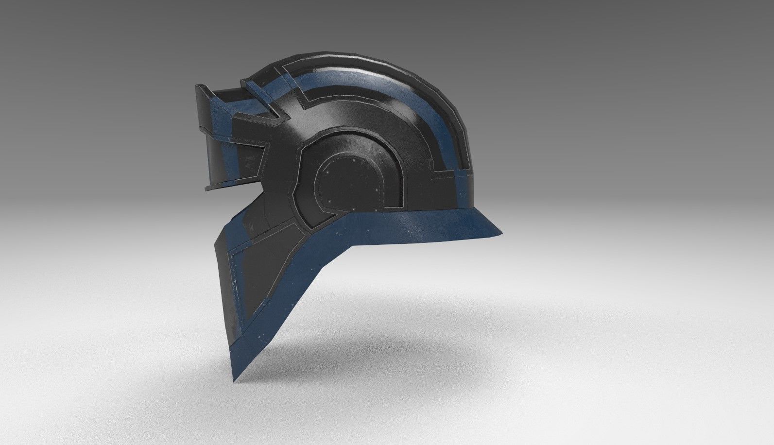 Helmet spartan Low-poly 3D model_2