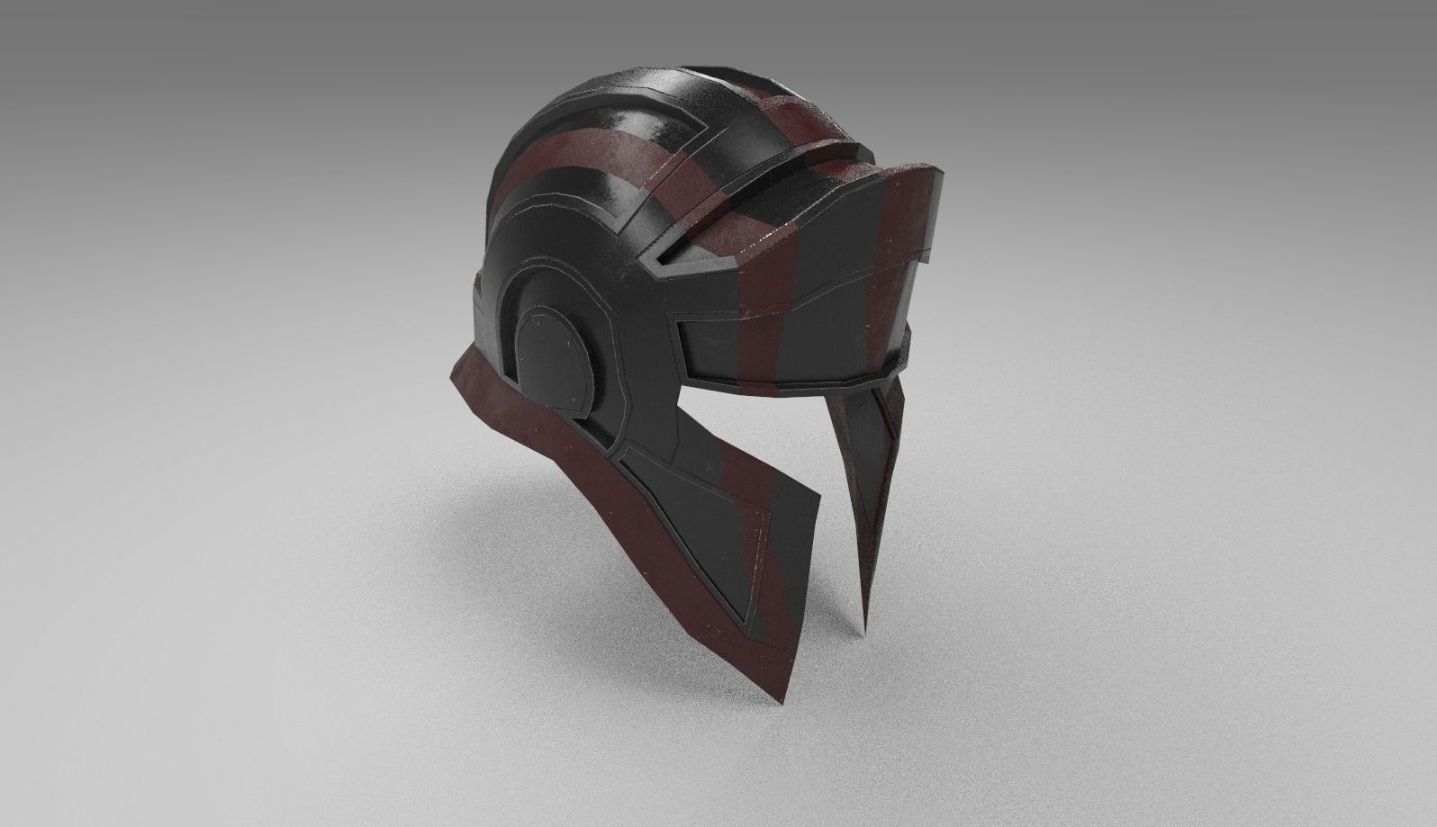 Helmet spartan Low-poly 3D model_4