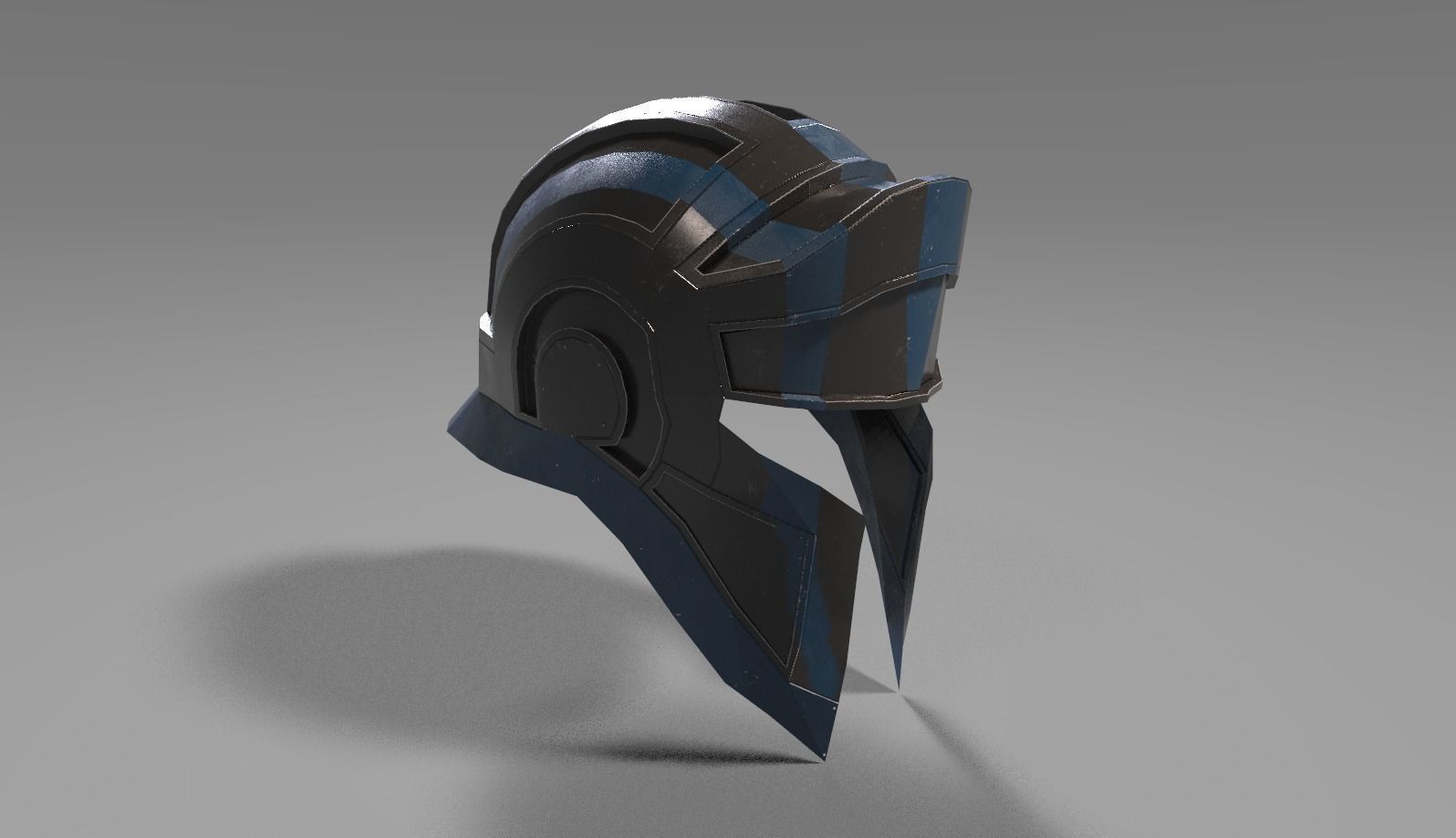 Helmet spartan Low-poly 3D model_1