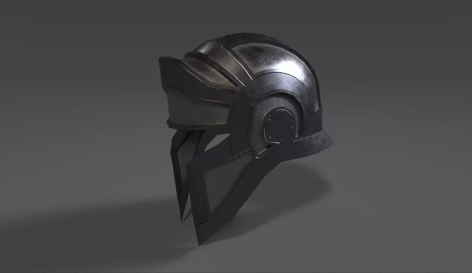 Helmet spartan Low-poly 3D model_0