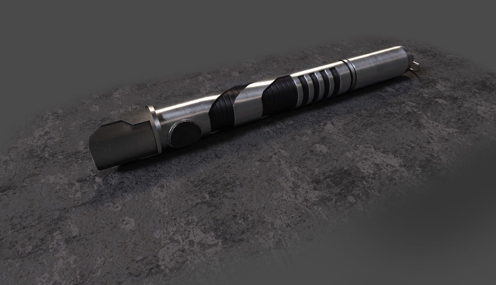 Lightsaber Hilt Low-poly 3D model_1