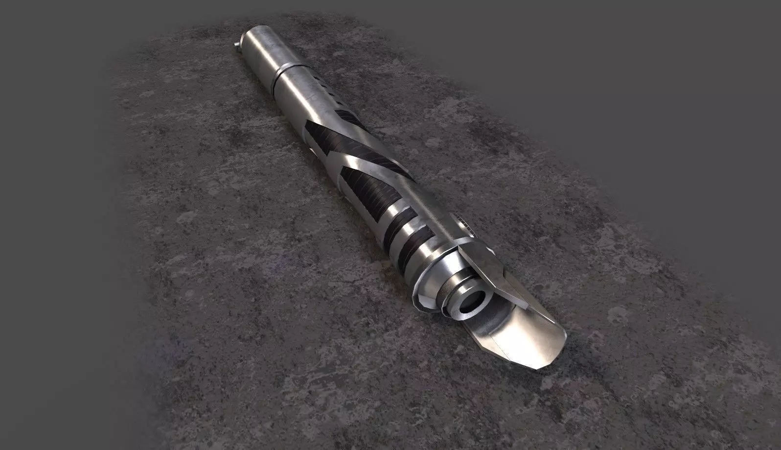Lightsaber Hilt Low-poly 3D model_0
