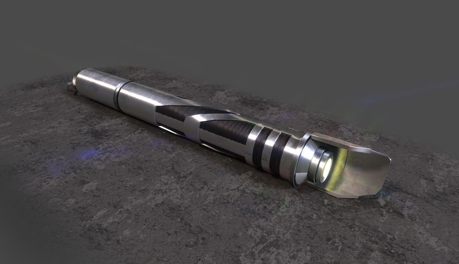 Lightsaber Hilt Low-poly 3D model_3