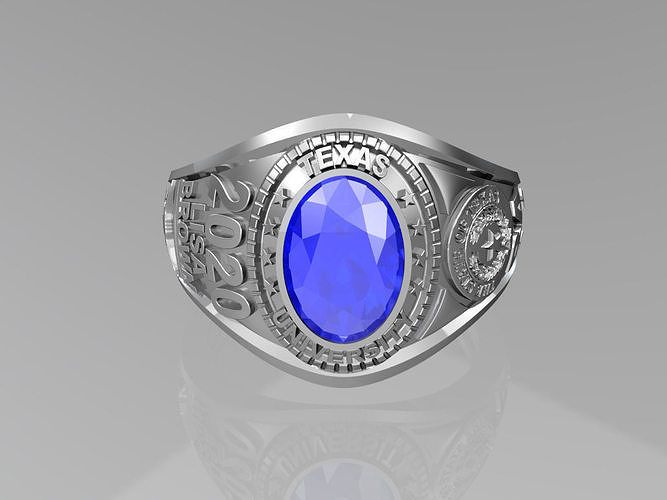 Sample model for customizable college-school  ring 3D print model