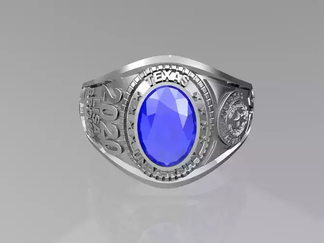 Sample model for customizable college-school  ring 3D print model