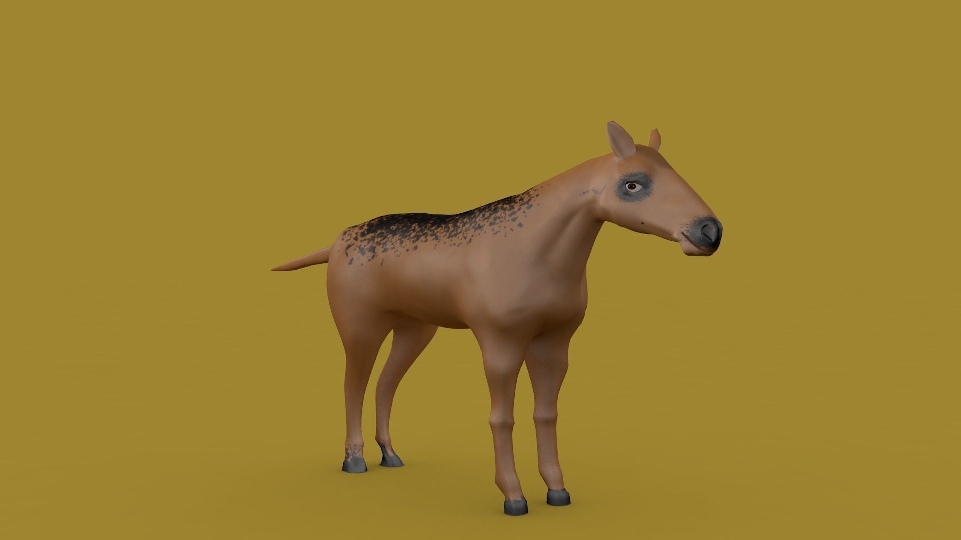 Free Horse Model  Free 3D model_1