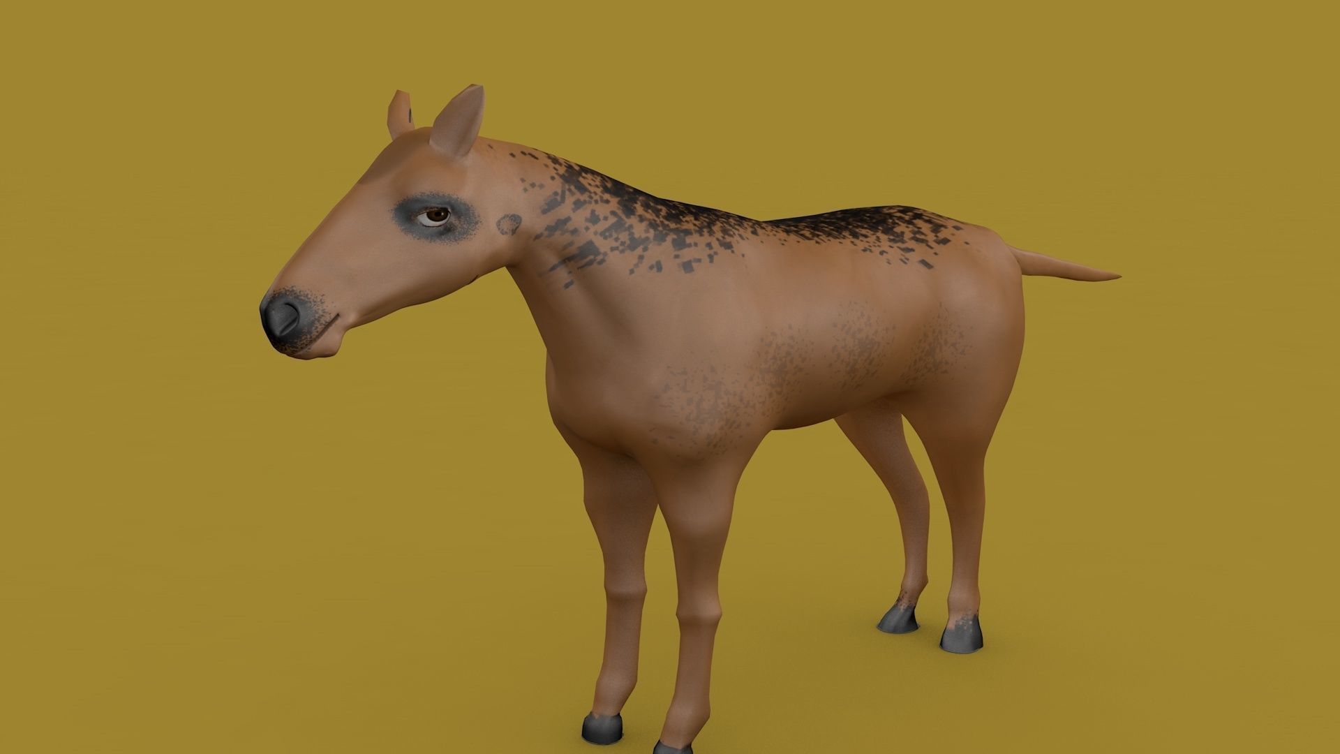 Free Horse Model  Free 3D model_3