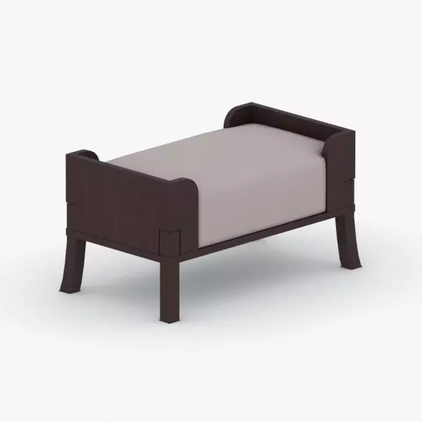 0390 - Ottoman Low-poly 3D model