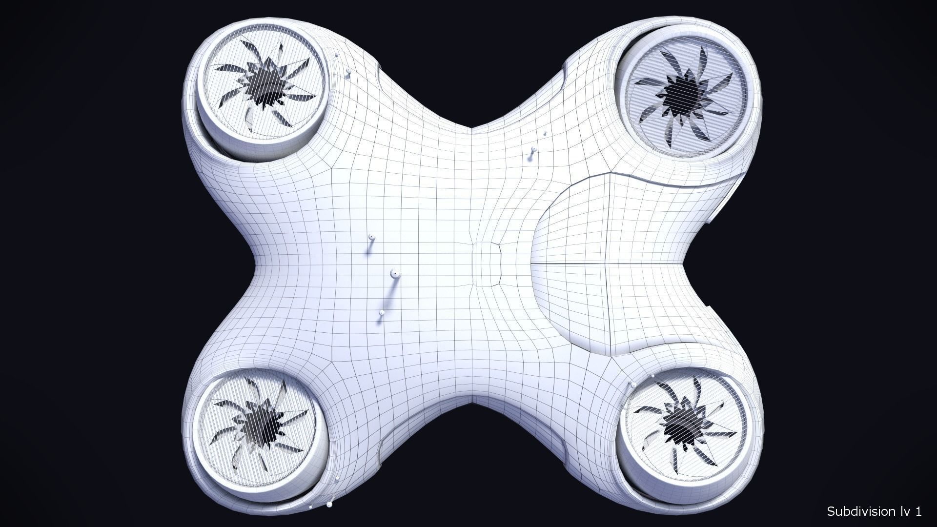 DroneCar futuristic house on water Free 3D model_4