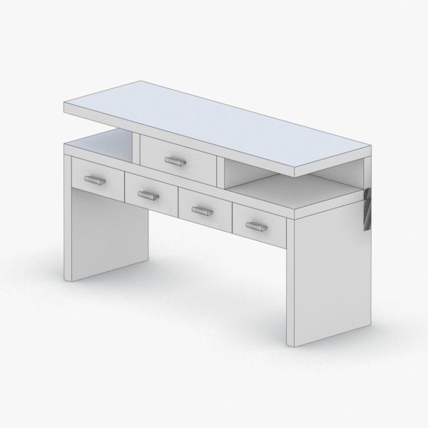0395 - Coffee Table Low-poly 3D model_2