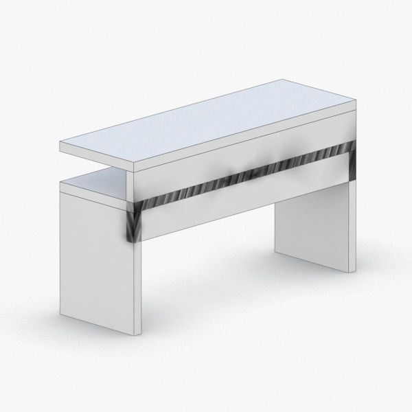 0395 - Coffee Table Low-poly 3D model_4